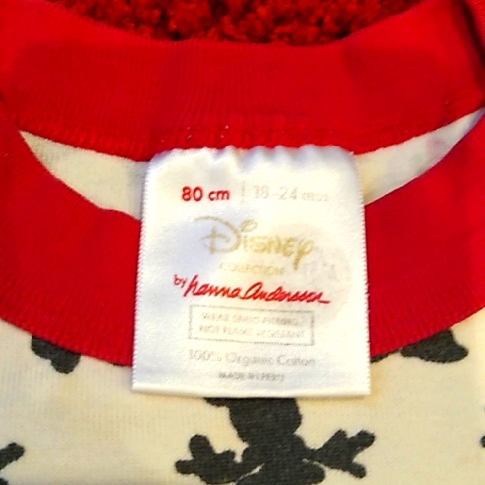 Hanna Anderson Disney Minnie Mouse Pajamas Cream/Red/Black Size 18-24 Months - Picture 5 of 14